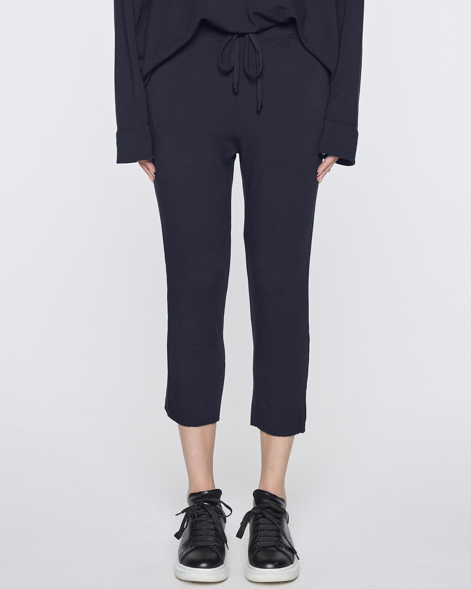 Navy | Drop Crop Pant