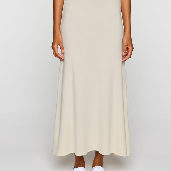 Stone | The Long A-Line Skirt Front