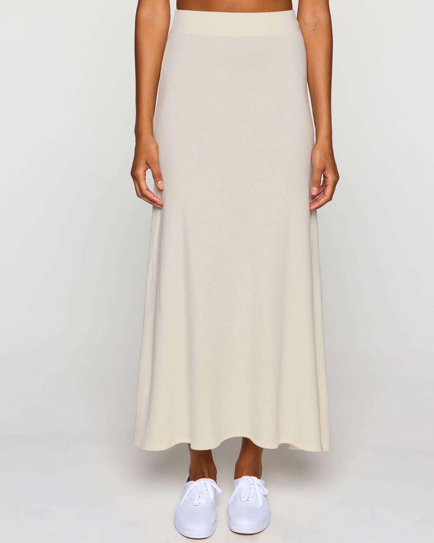 Stone | The Long A-Line Skirt Front