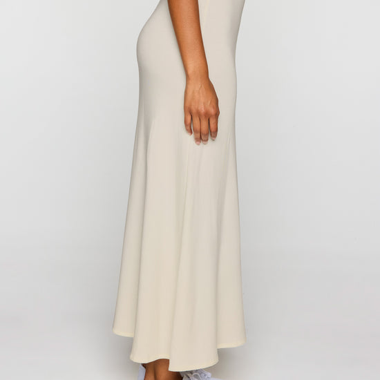 Stone | The Long A-Line Skirt Side