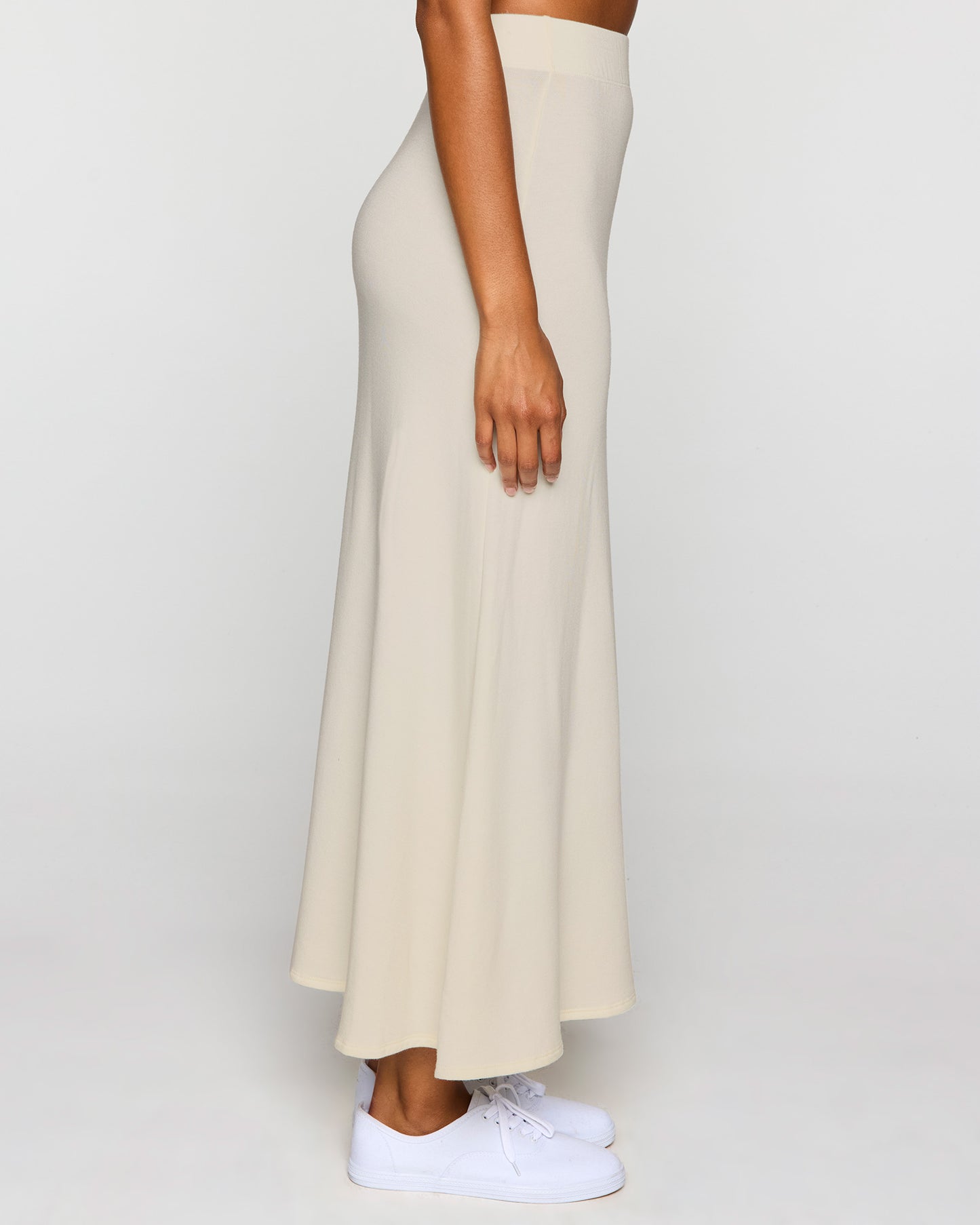 Stone | The Long A-Line Skirt Side