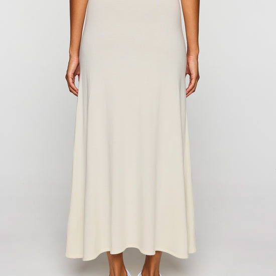Stone | The Long A-Line Skirt Back