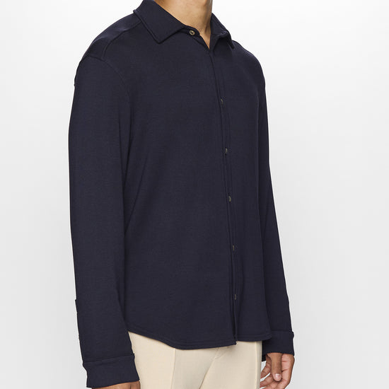 Navy | The Men's Classic Shirt Angle