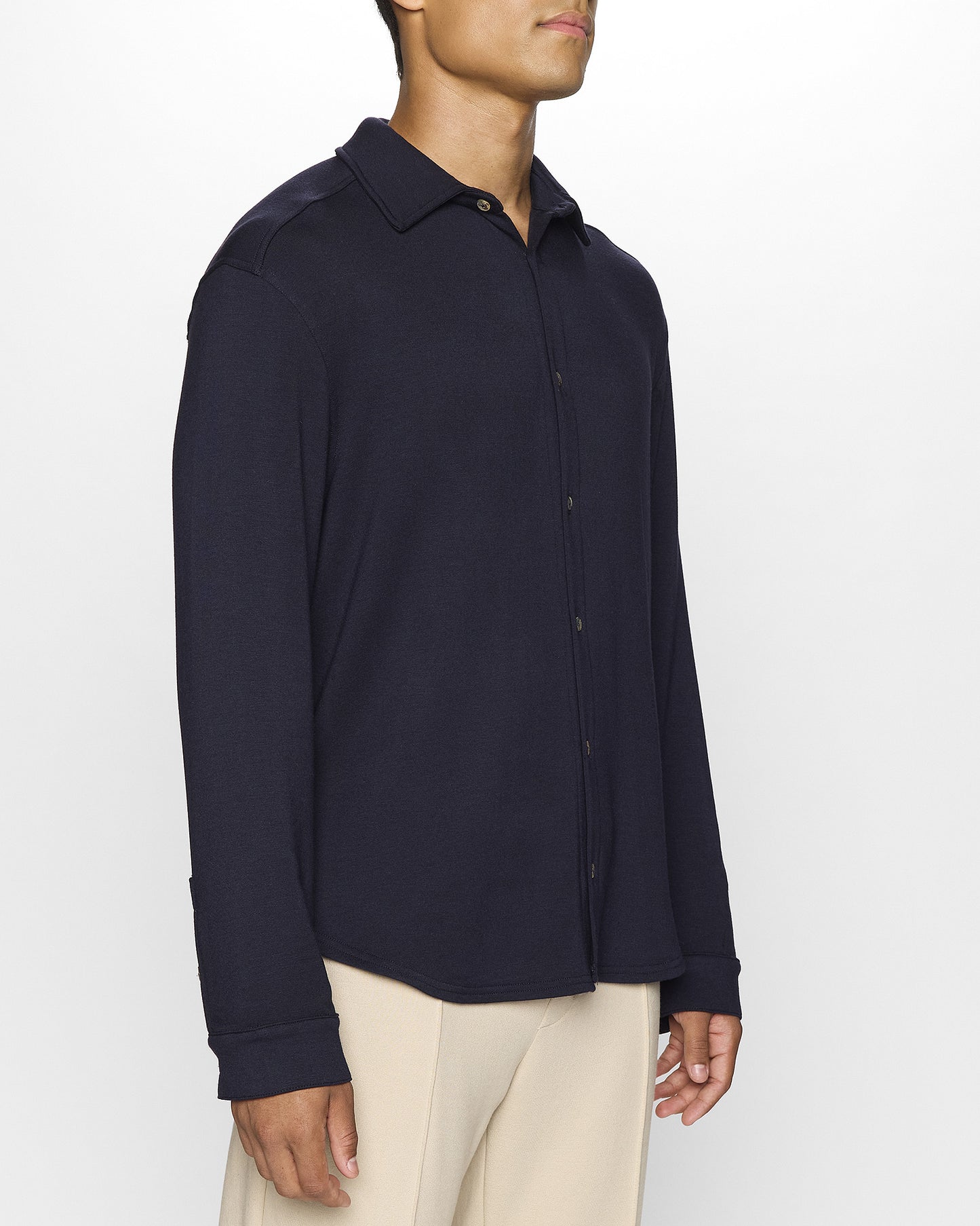 Navy | The Men's Classic Shirt Angle