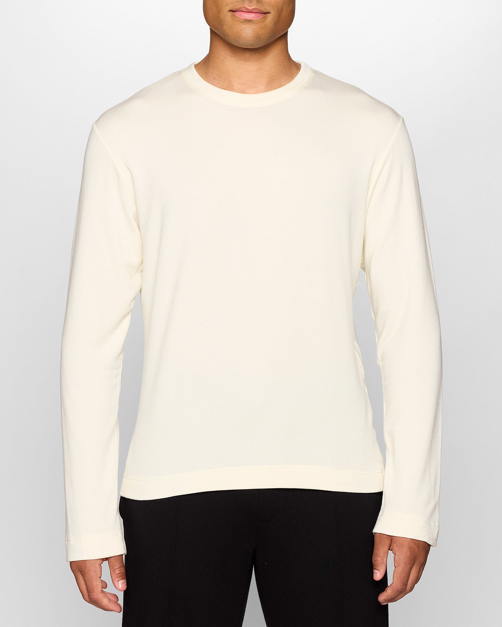 Unbleached | The Long Sleeve Crew Pullover for Men