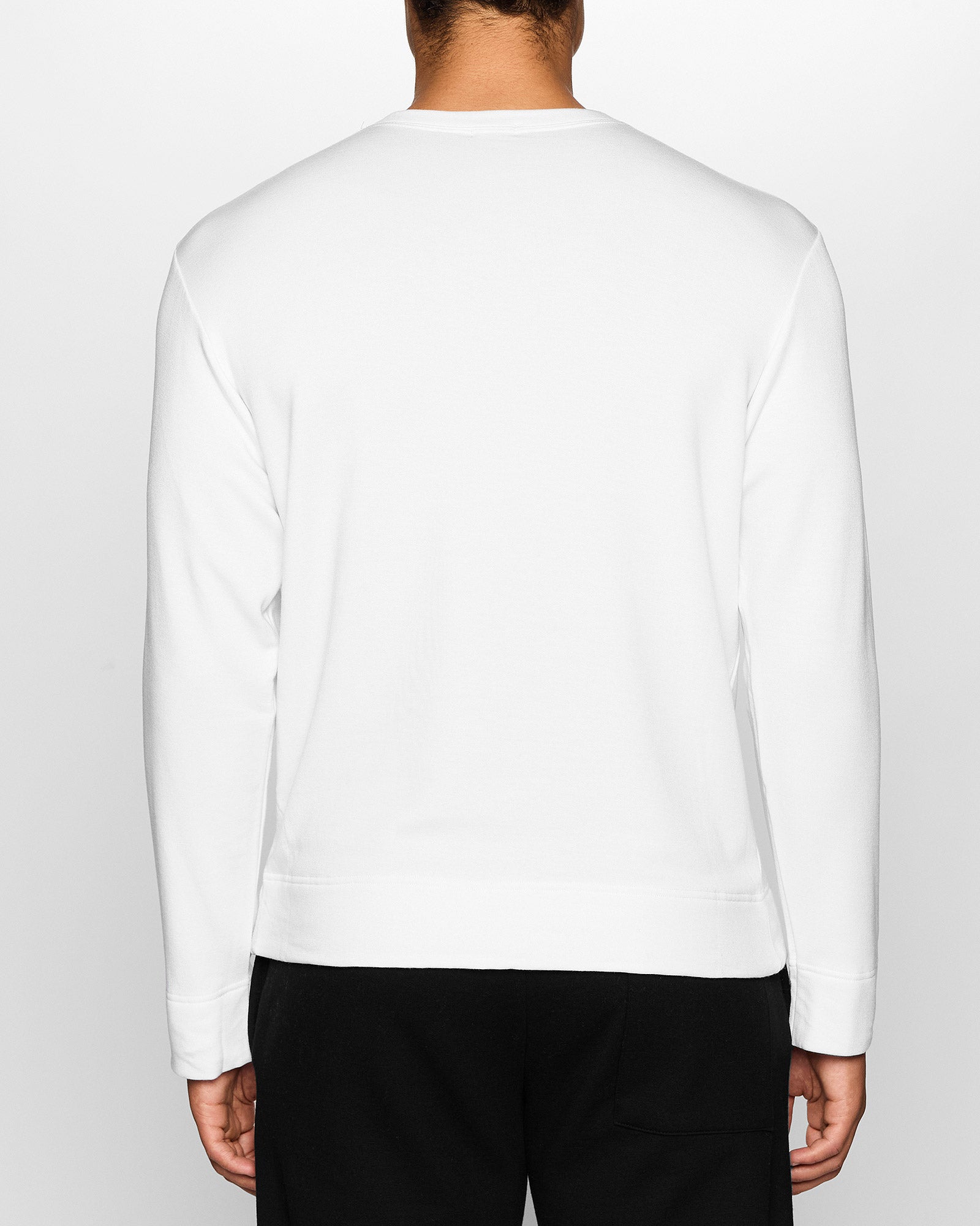 White | The Long Sleeve Crew Pullover