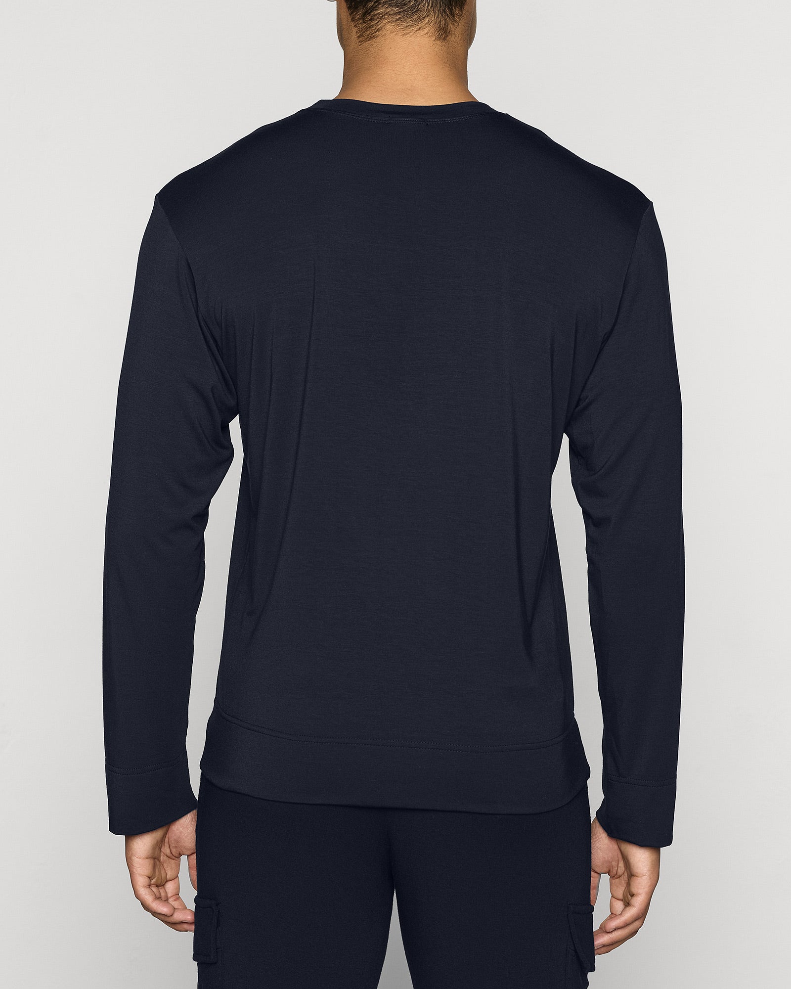Navy | The Long Sleeve Crew Pullover Lite
