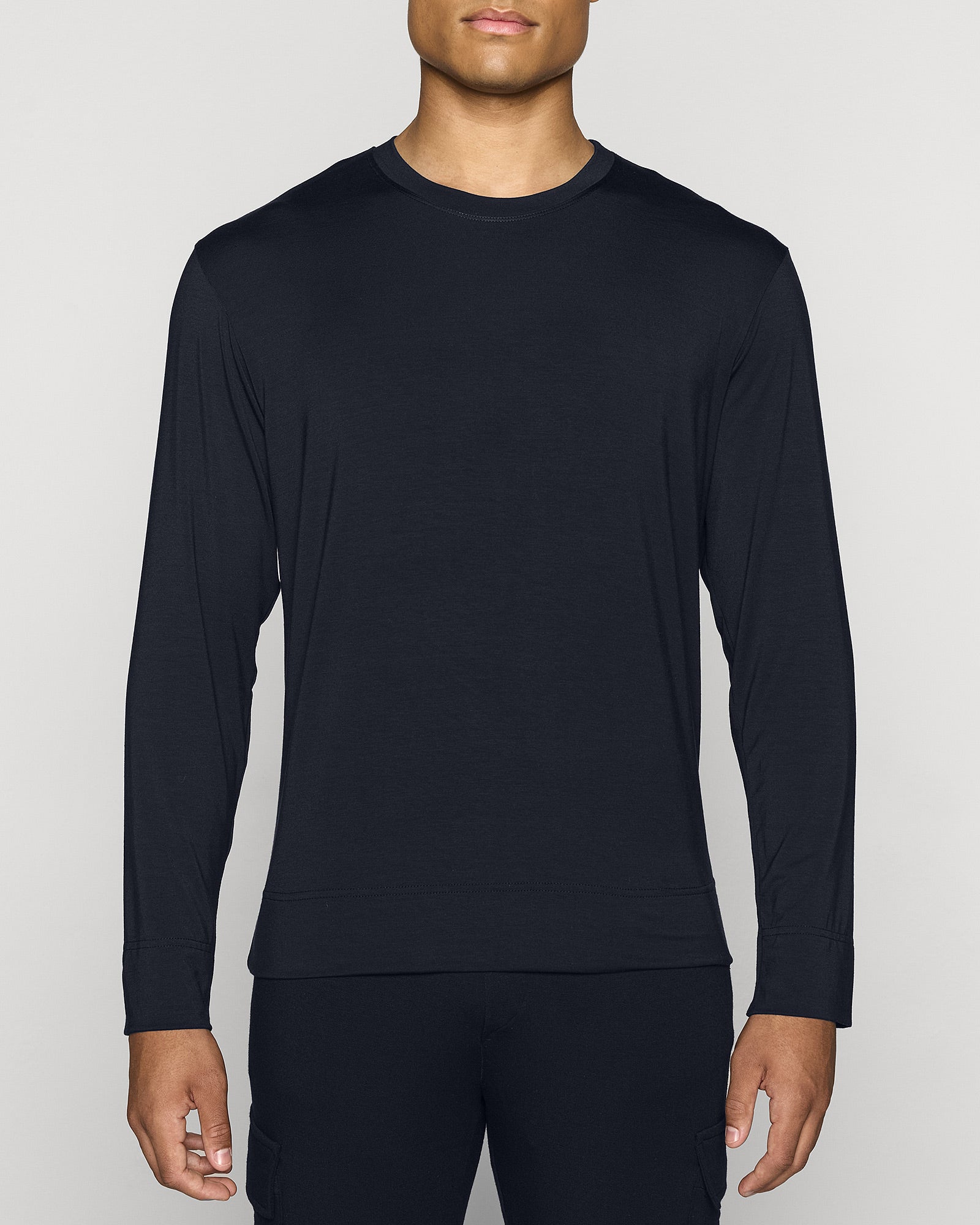 Navy | The Long Sleeve Crew Pullover Lite