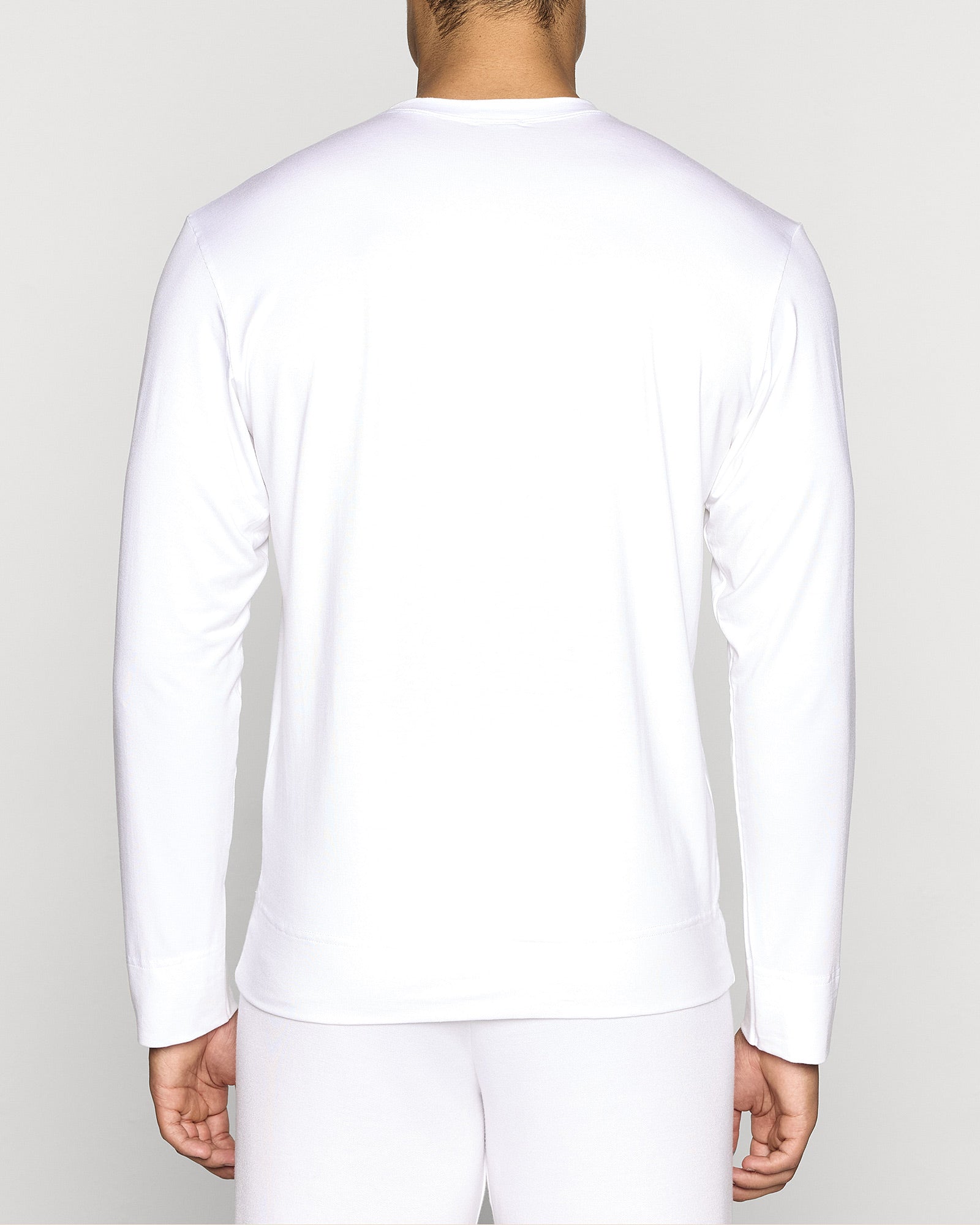 White | The Long Sleeve Crew Pullover Lite
