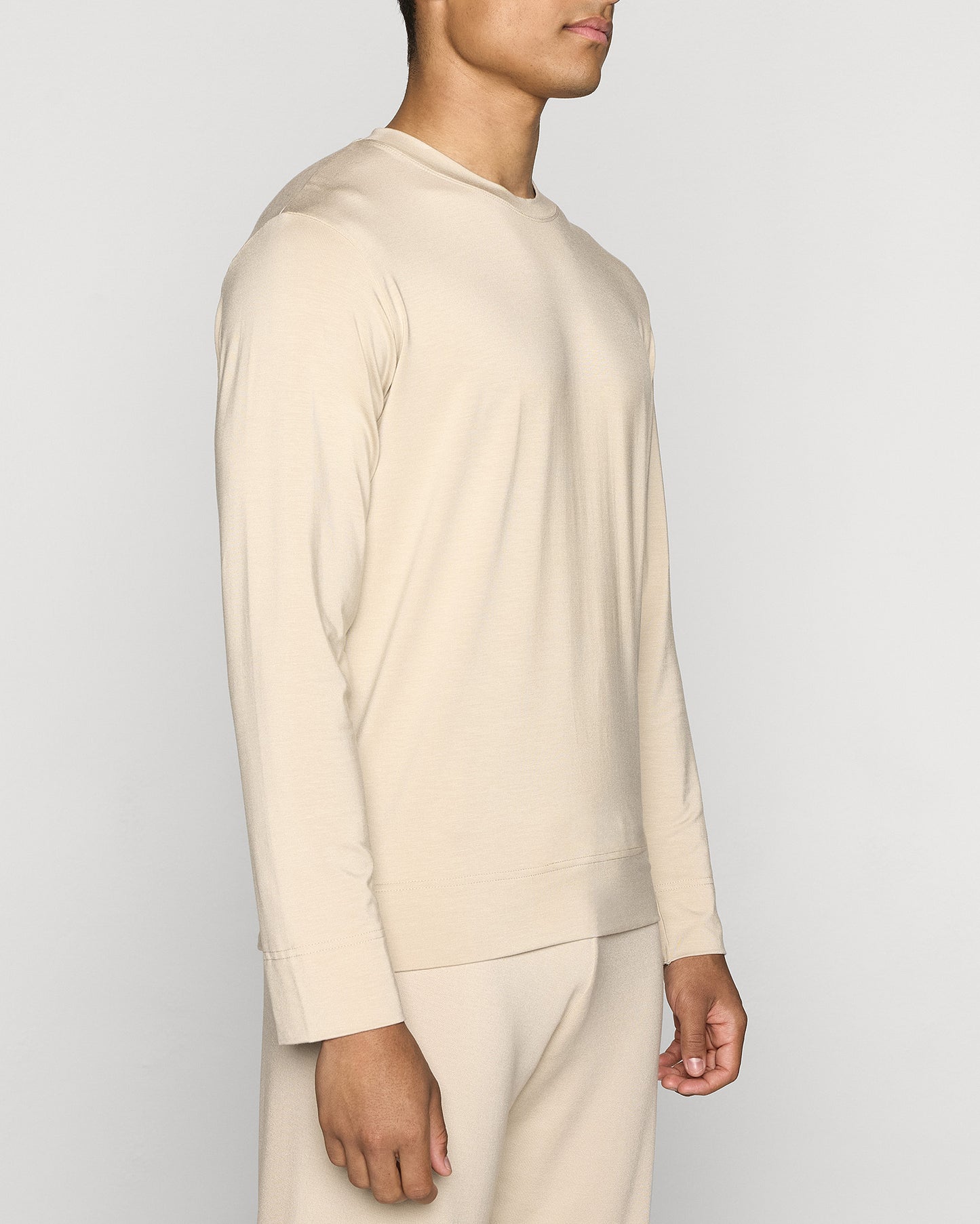 Stone | The Long Sleeve Crew Pullover Lite