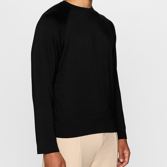 Black | Men's Raglan Crew