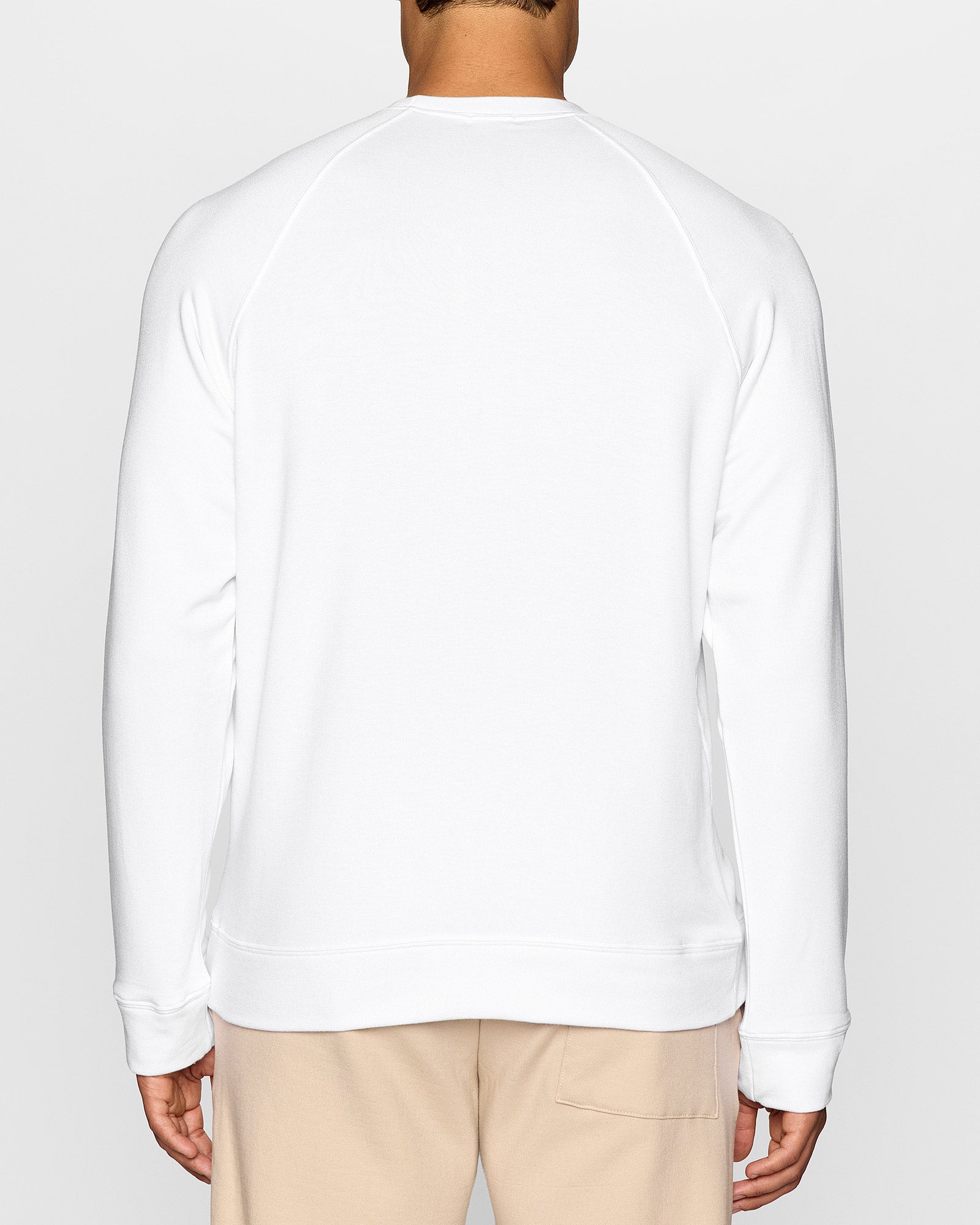 White | Men's Raglan Crew