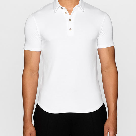White | Men's Polo by Bleusalt