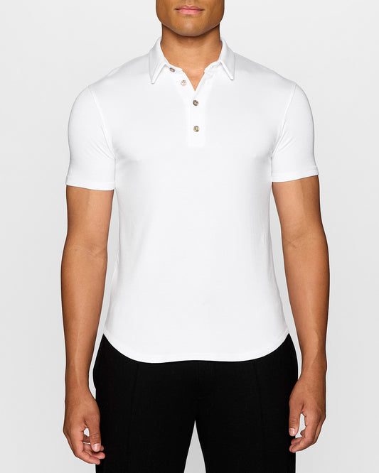 White | Men's Polo by Bleusalt