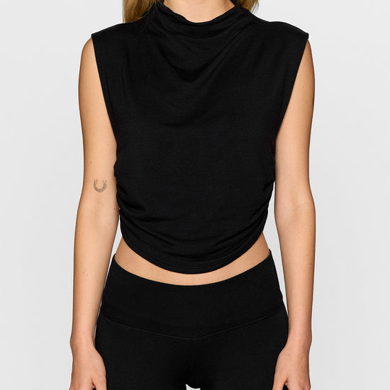 Black | The Nina Top in Signature Bleusalt Fabric