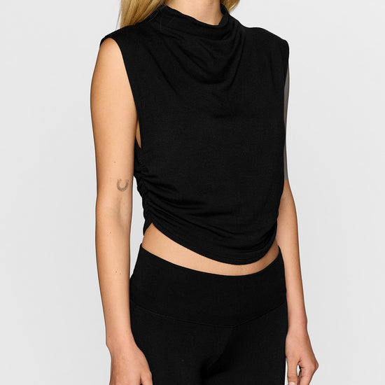 Black | The Nina Top in Signature Bleusalt Fabric