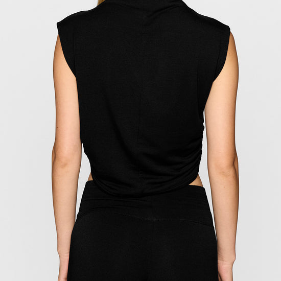 Black | The Nina Top in Signature Bleusalt Fabric