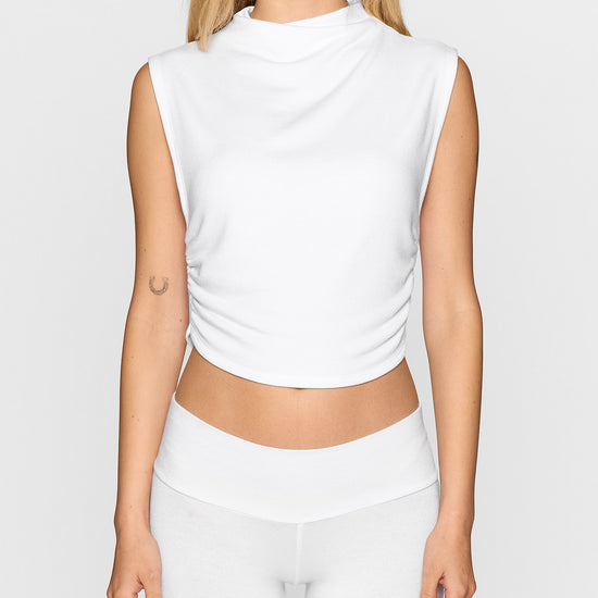 White | The Nina Top in Signature Bleusalt Fabric