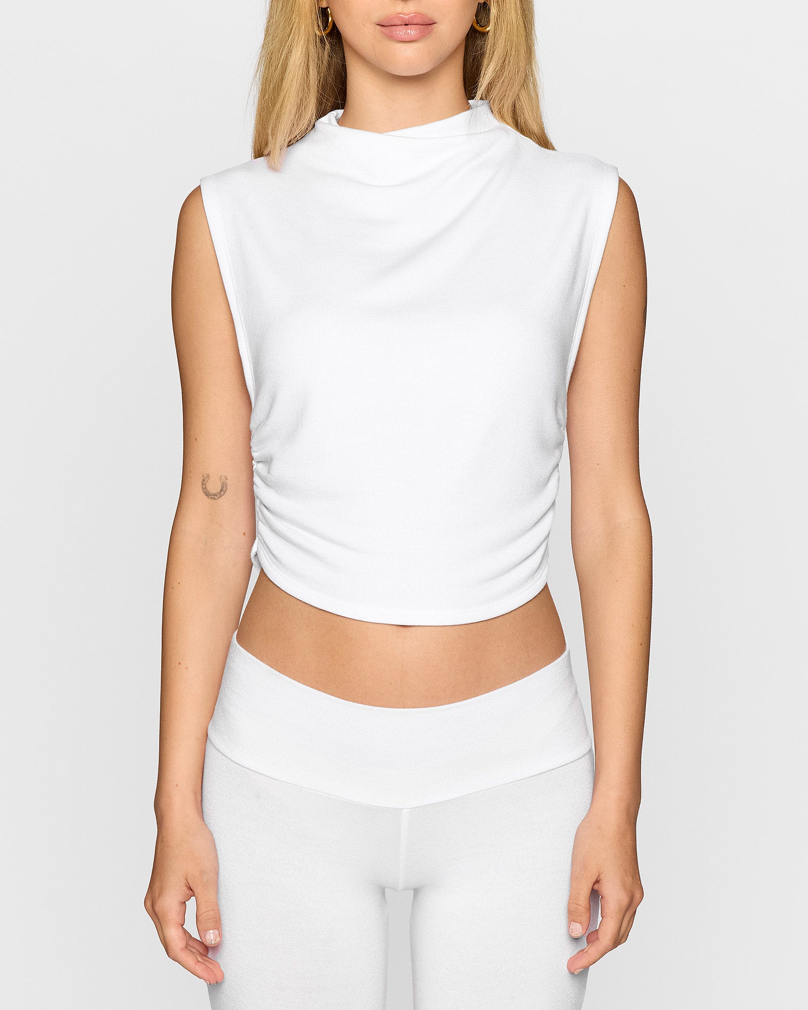 White | The Nina Top in Signature Bleusalt Fabric