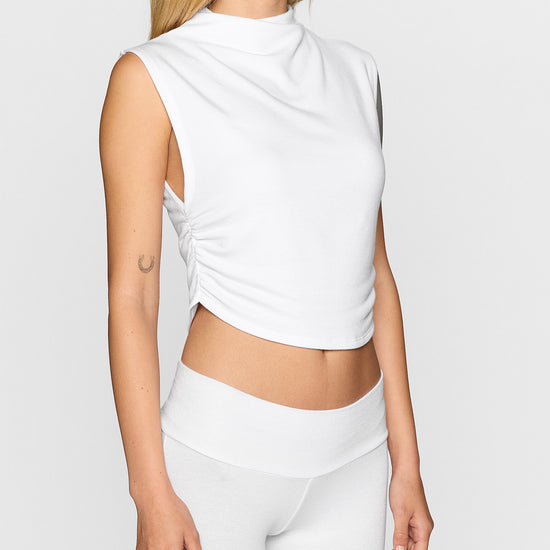 White | The Nina Top in Signature Bleusalt Fabric