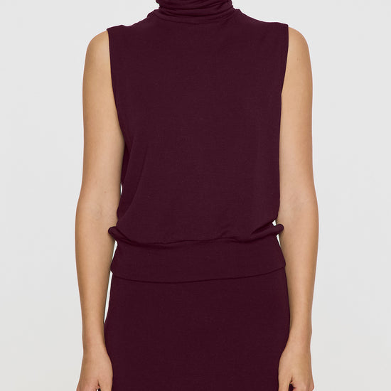 Bordeaux | Women's Sleeveless Turtleneck
