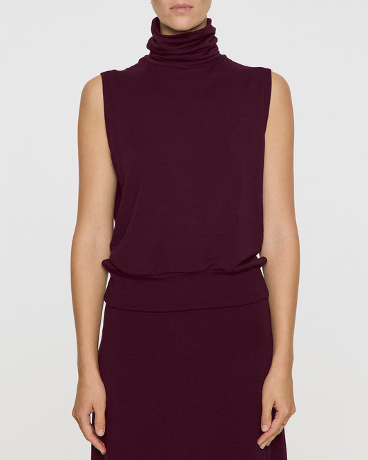 Bordeaux | Women's Sleeveless Turtleneck
