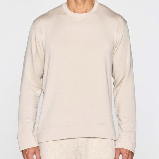 Stone | Mens Long Sleeve Crew Front