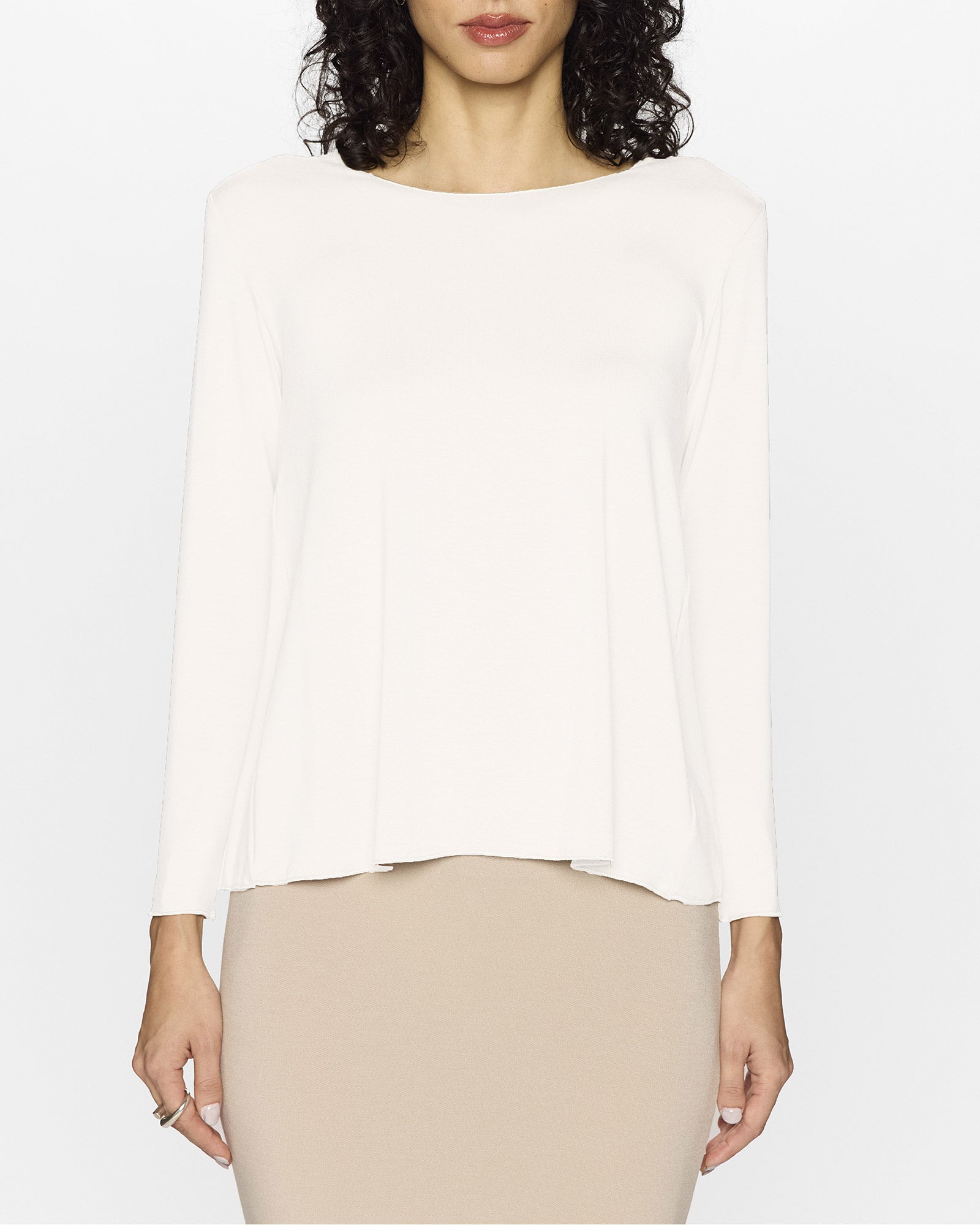 White | The Barbra Top Lite by Bleusalt