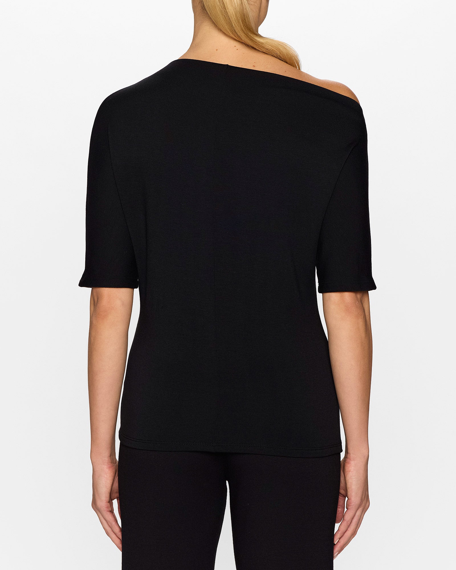 Black | The Cindy Short Sleeve Top by Bleusalt