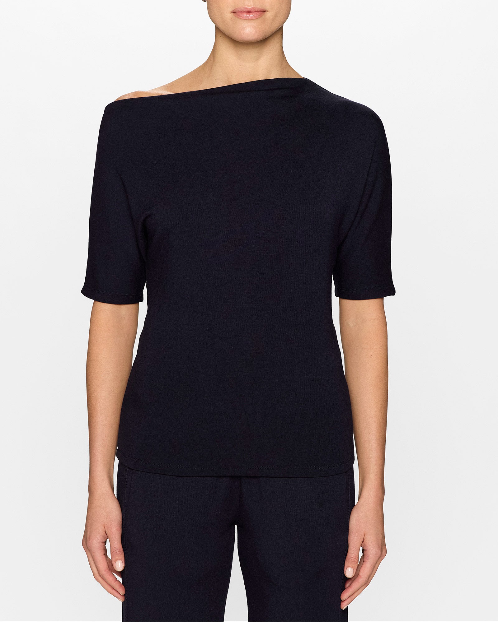 Navy | The Cindy Short Sleeve Top by Bleusalt