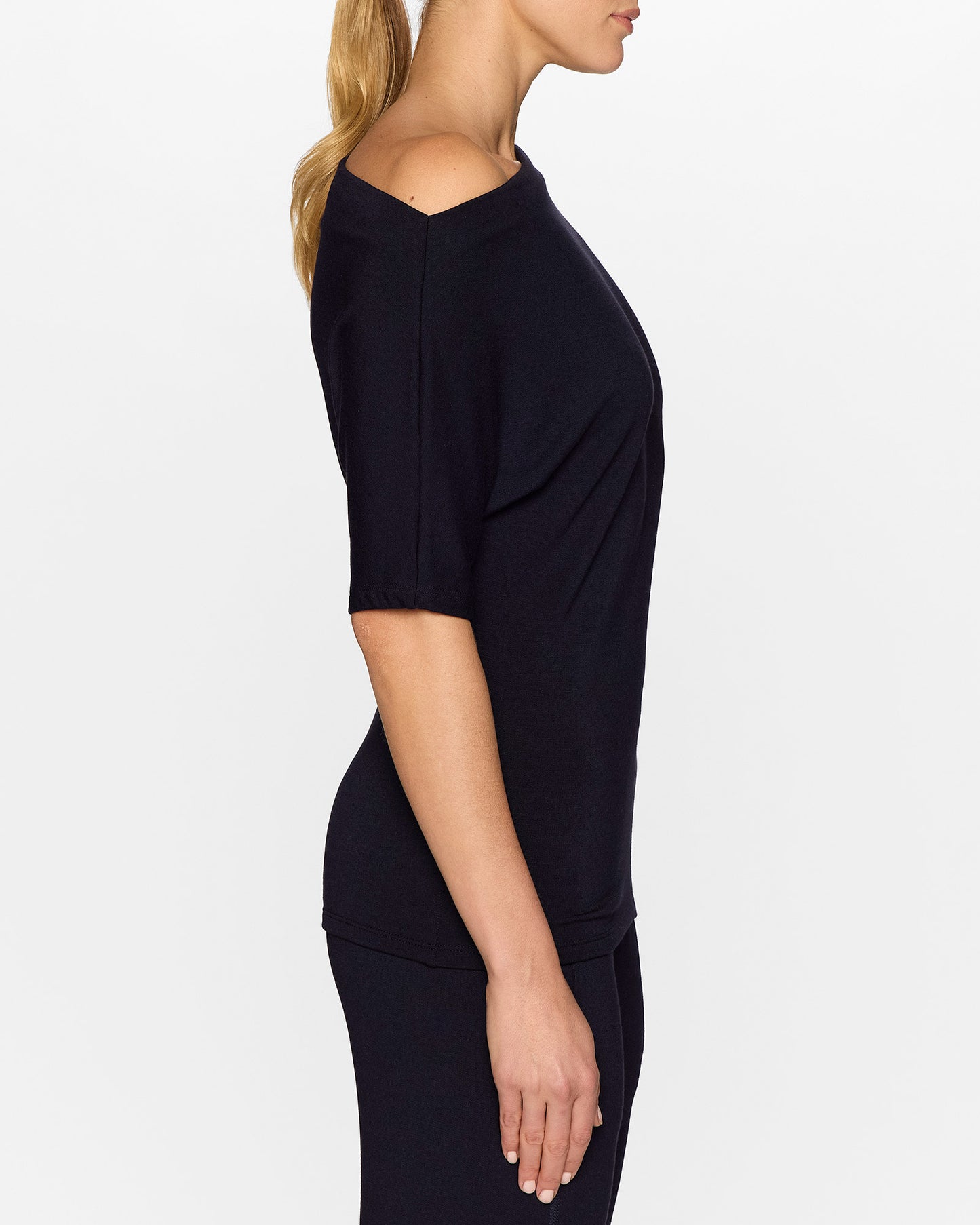 Navy | The Cindy Short Sleeve Top by Bleusalt