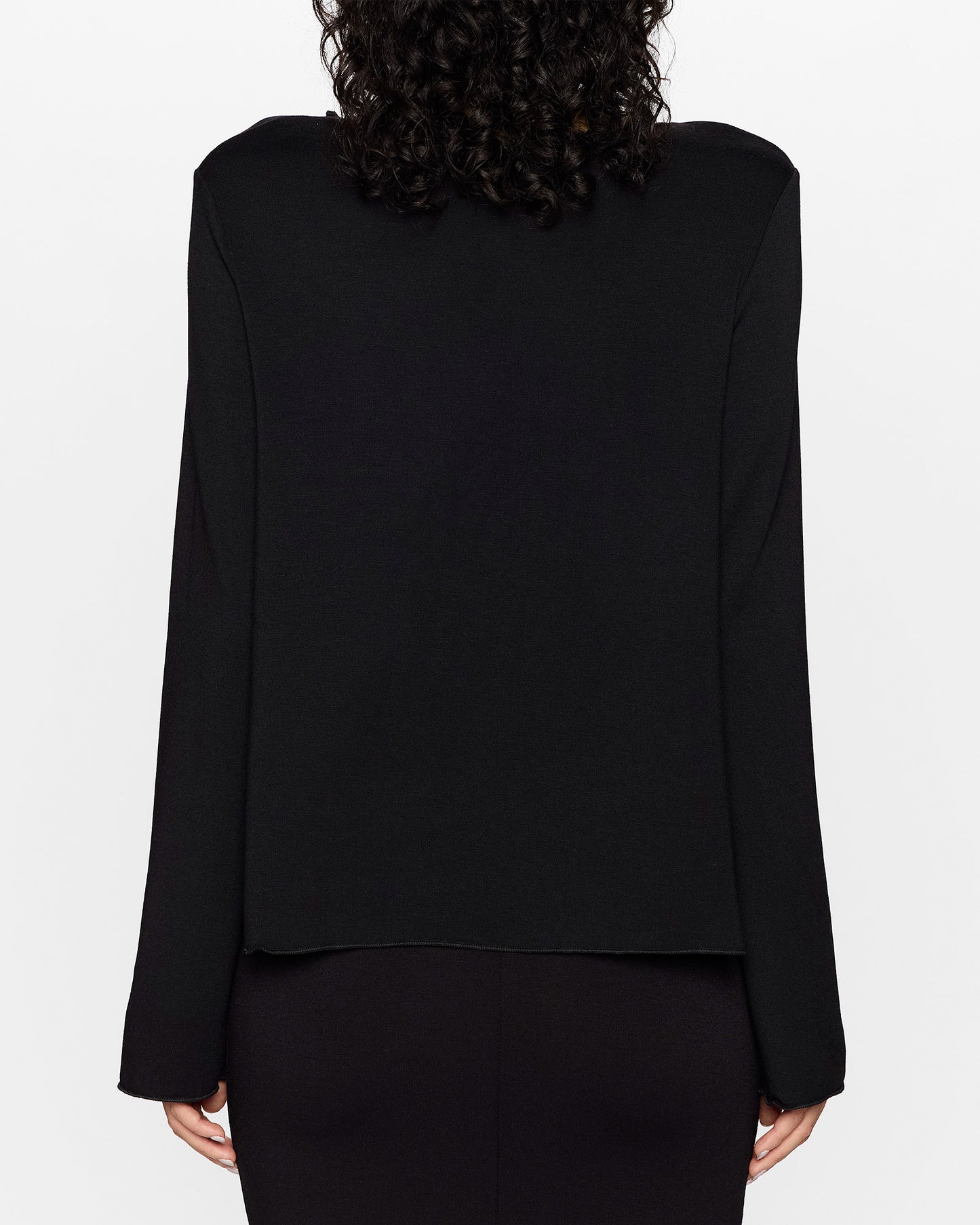 Black | The Long Barbra Top by Bleusalt