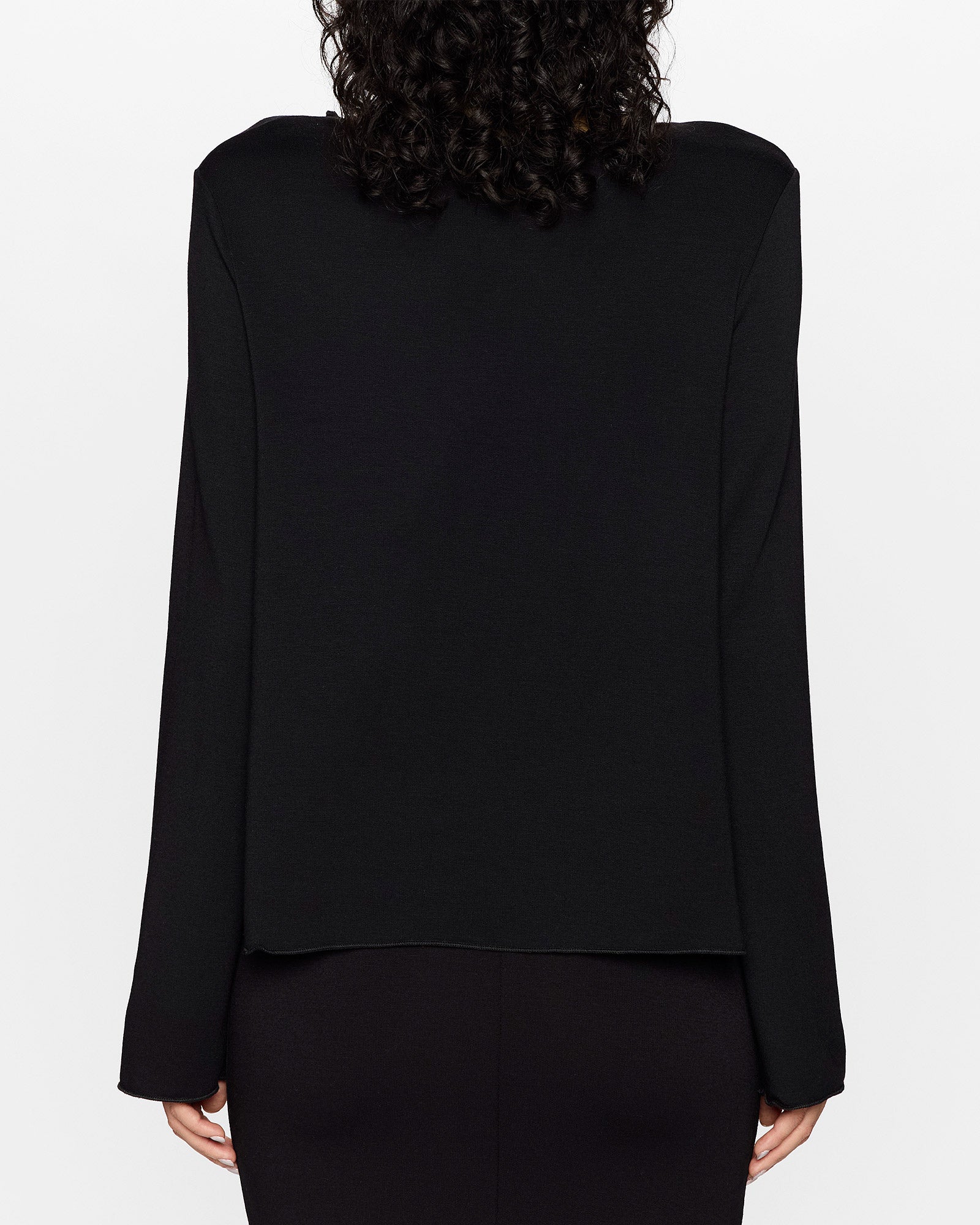 Black | The Long Barbra Top by Bleusalt