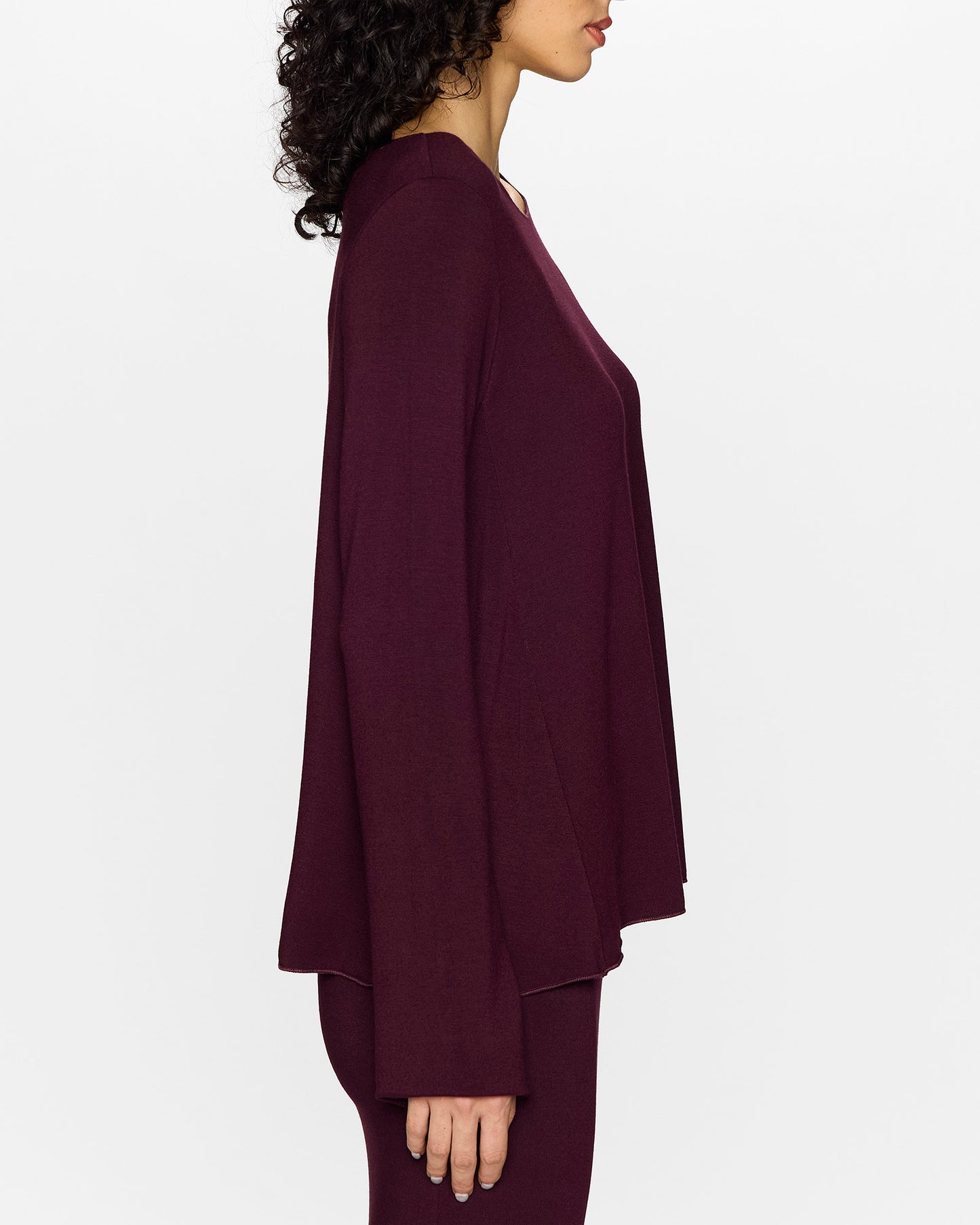 Bordeaux | The Long Barbra Top by Bleusalt