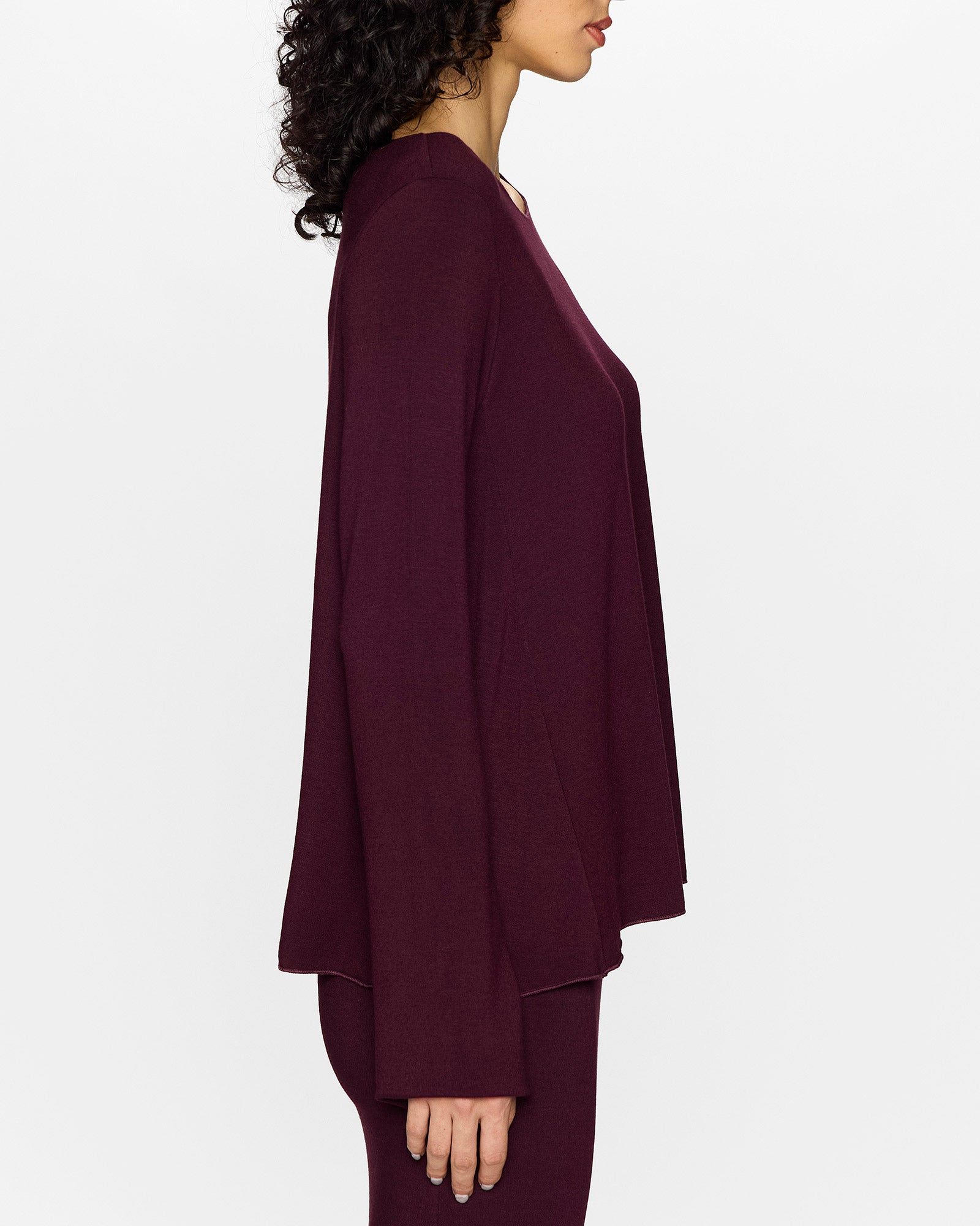 Bordeaux | The Long Barbra Top by Bleusalt