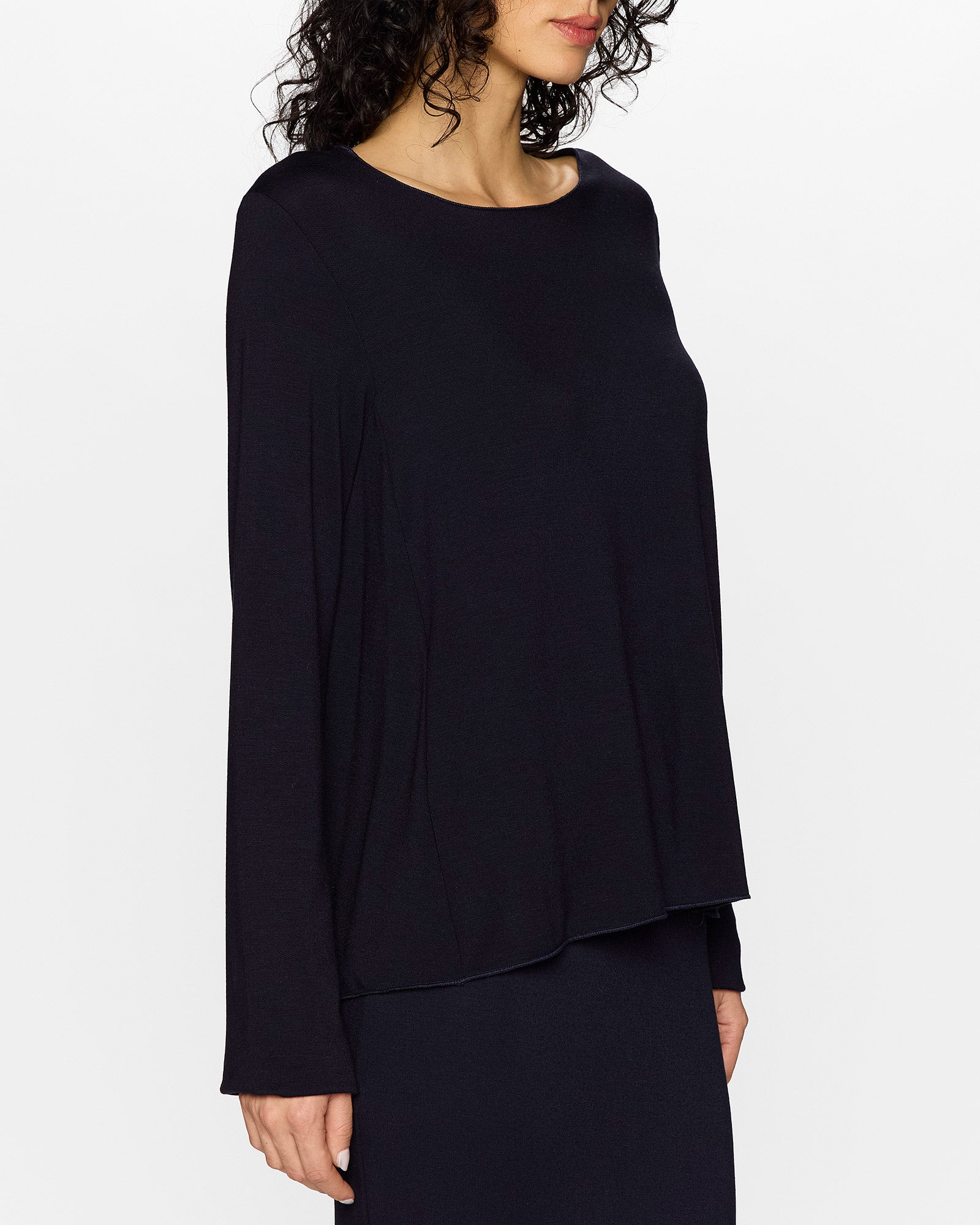 Navy | The Long Barbra Top by Bleusalt