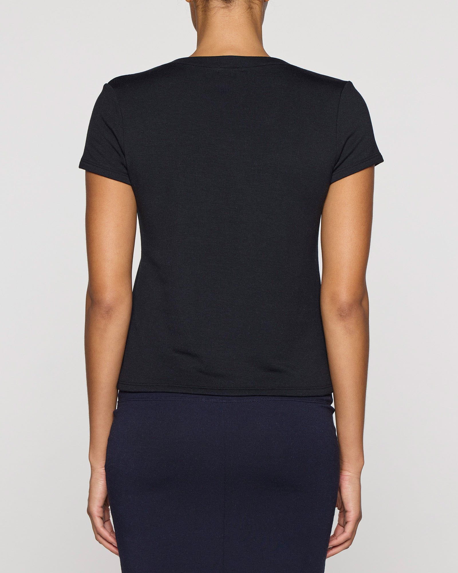 Black | V-Neck Back View