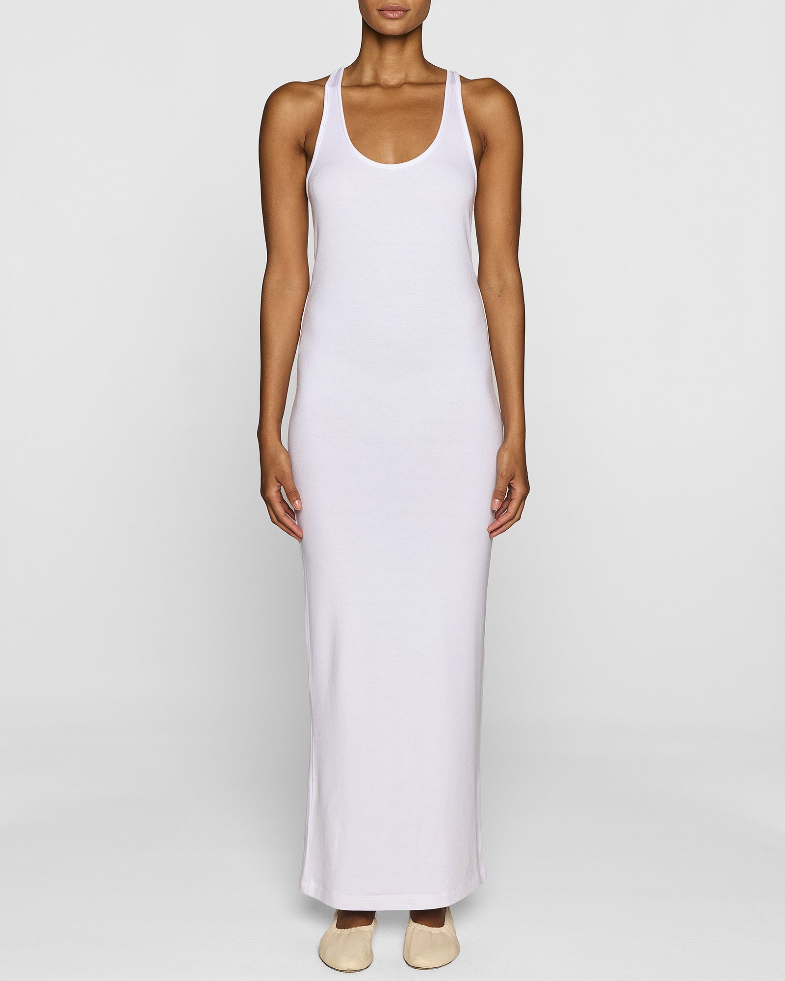 White | The Racerback Tank Dress