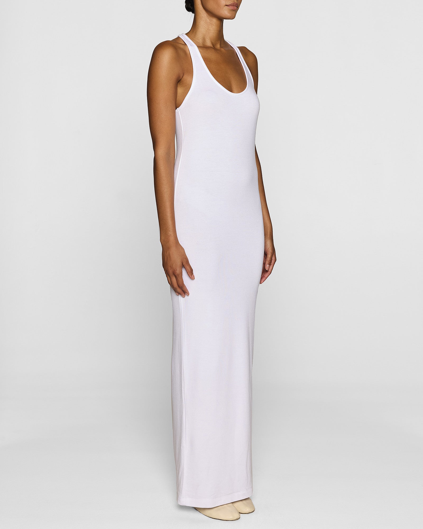 White | The Racerback Tank Dress