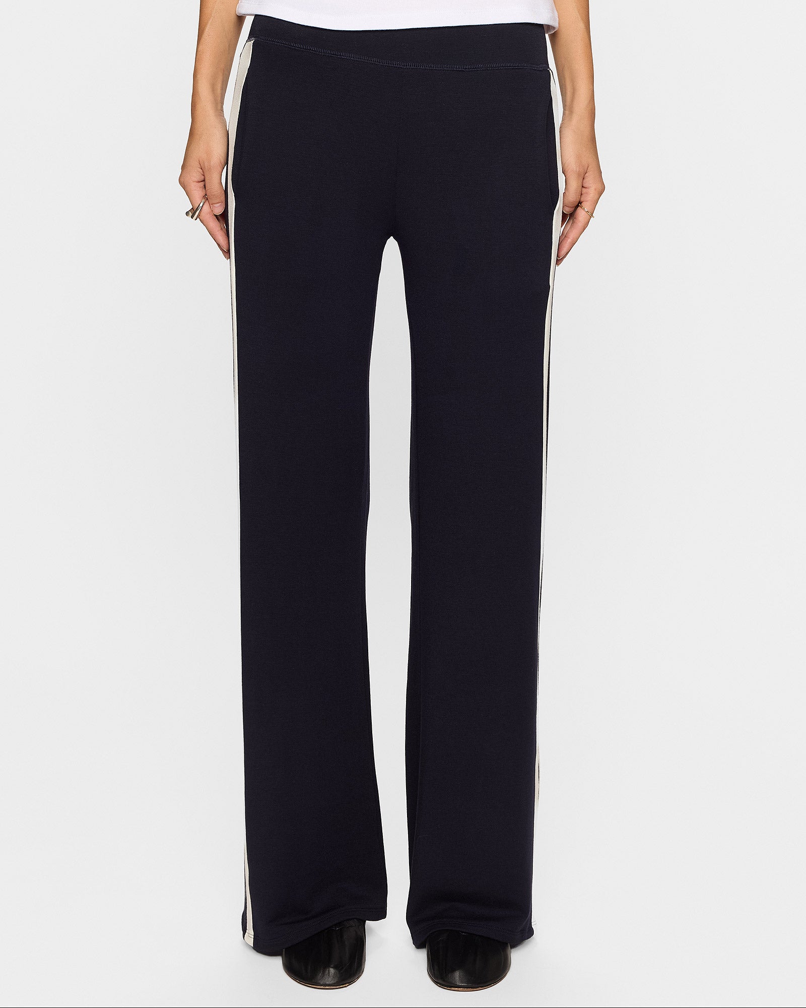 Navy/Unbleached | The Cindy Racer Pant
