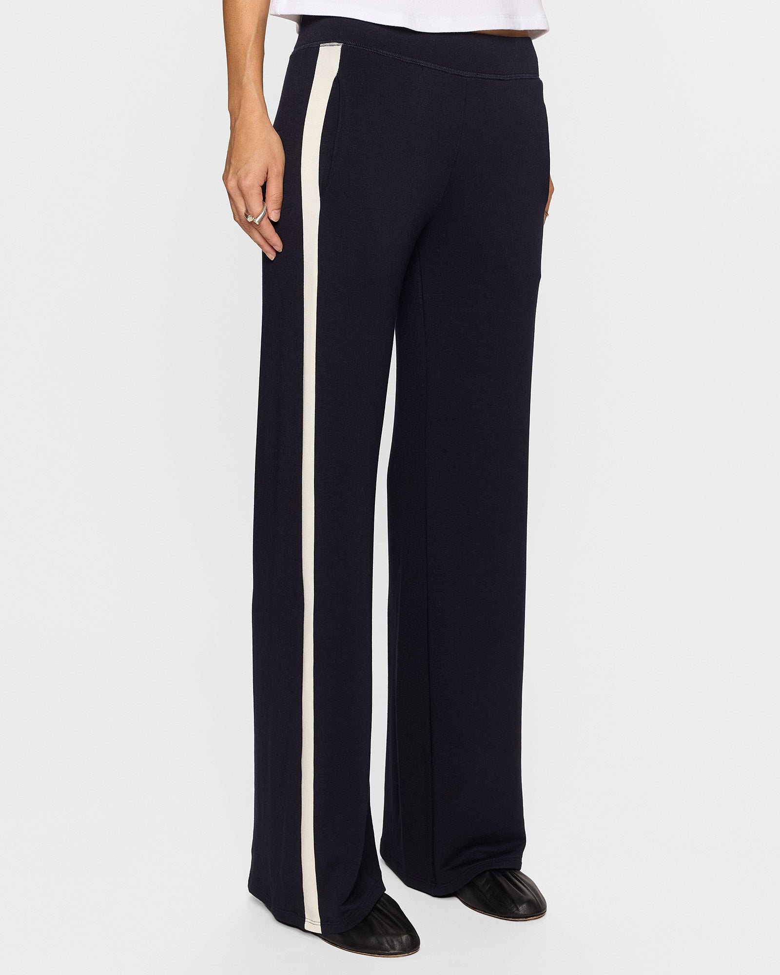 Navy/Unbleached | The Cindy Racer Pant