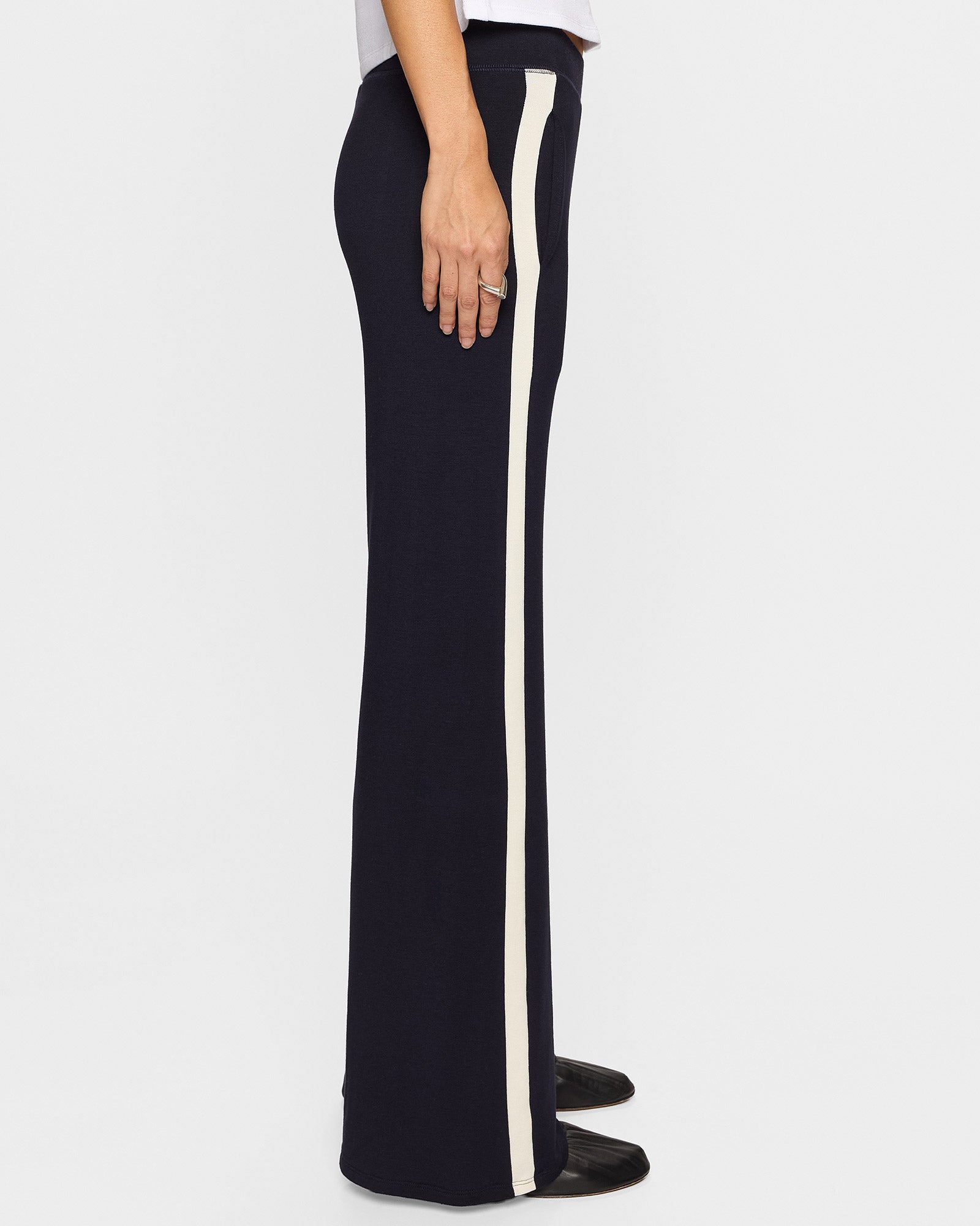 Navy/Unbleached | The Cindy Racer Pant