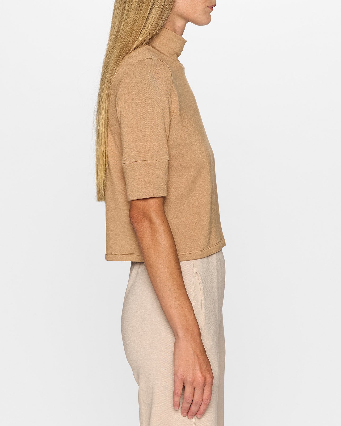 Camel | The Mock Neck Top by Bleusalt