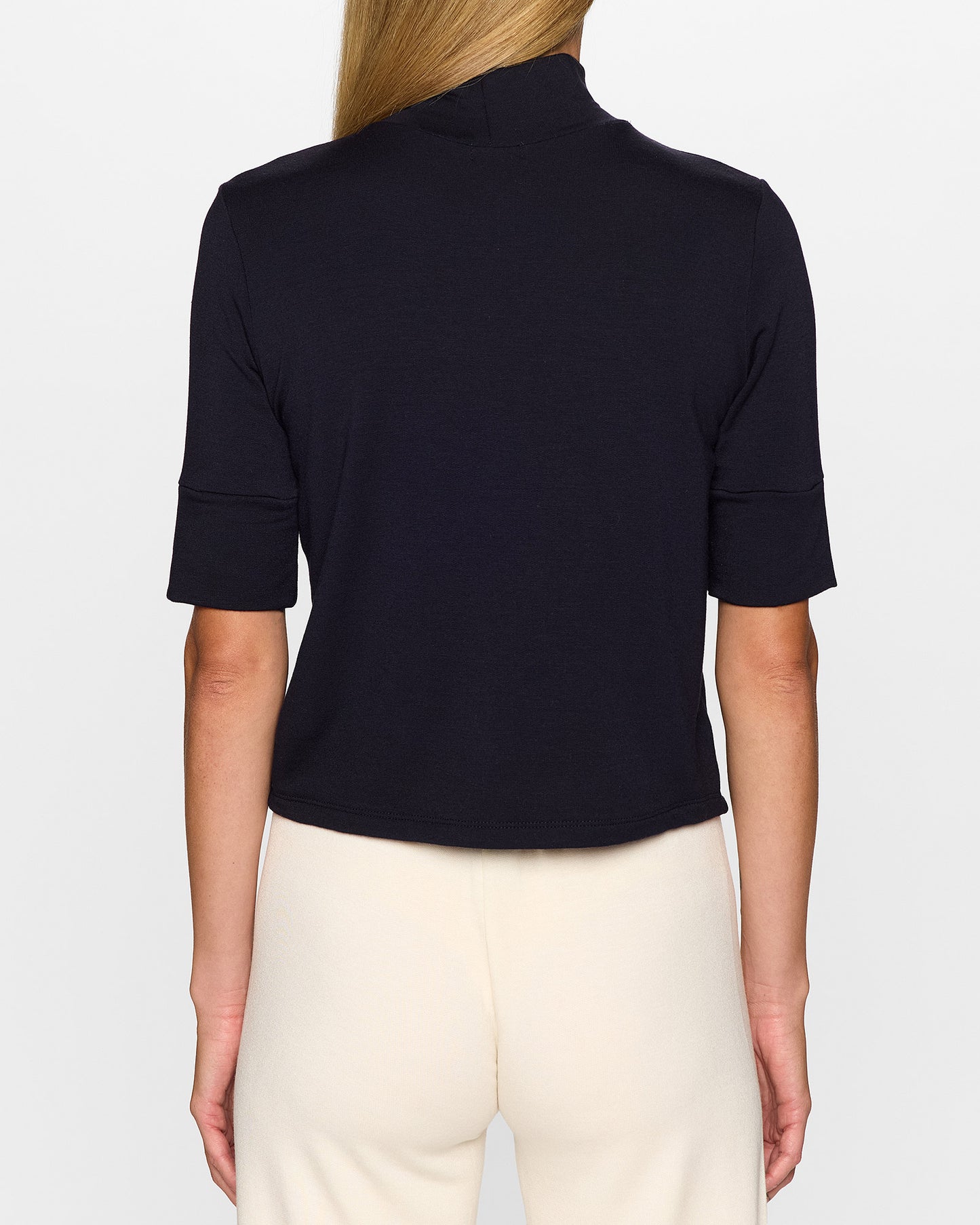 Navy | The Mock Neck Top by Bleusalt