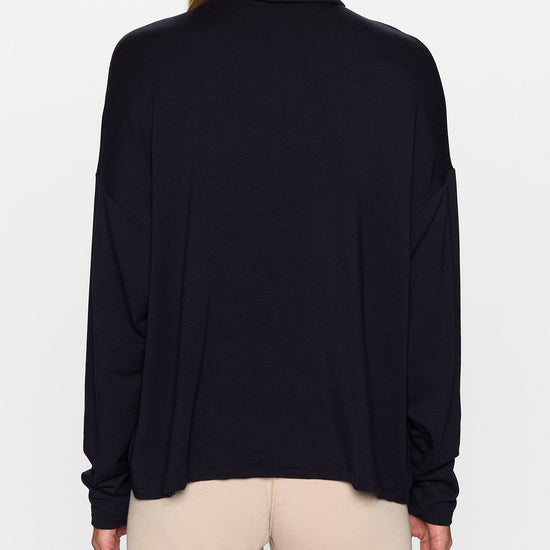 Navy | The Oversized Turtleneck