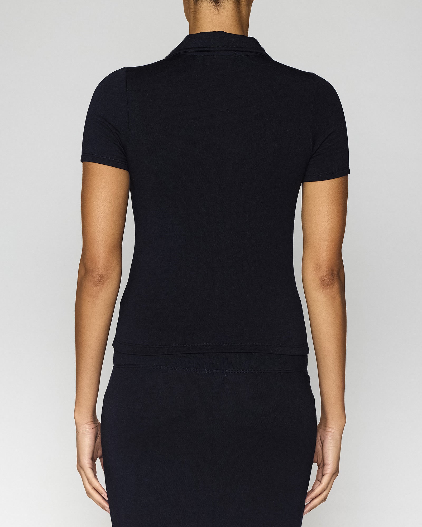 Navy | Women's Zip Polo Back