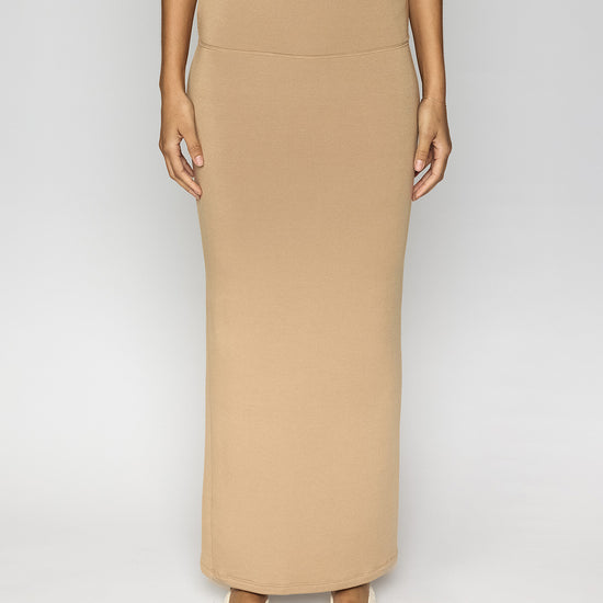 Camel | The Maxi Tube Skirt Front