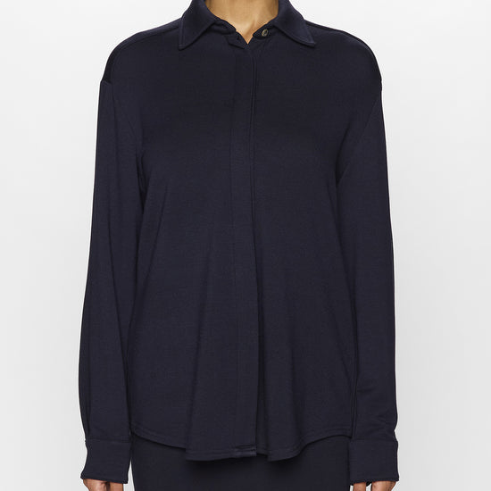 Navy | The Women's Button-Up Shirt Front