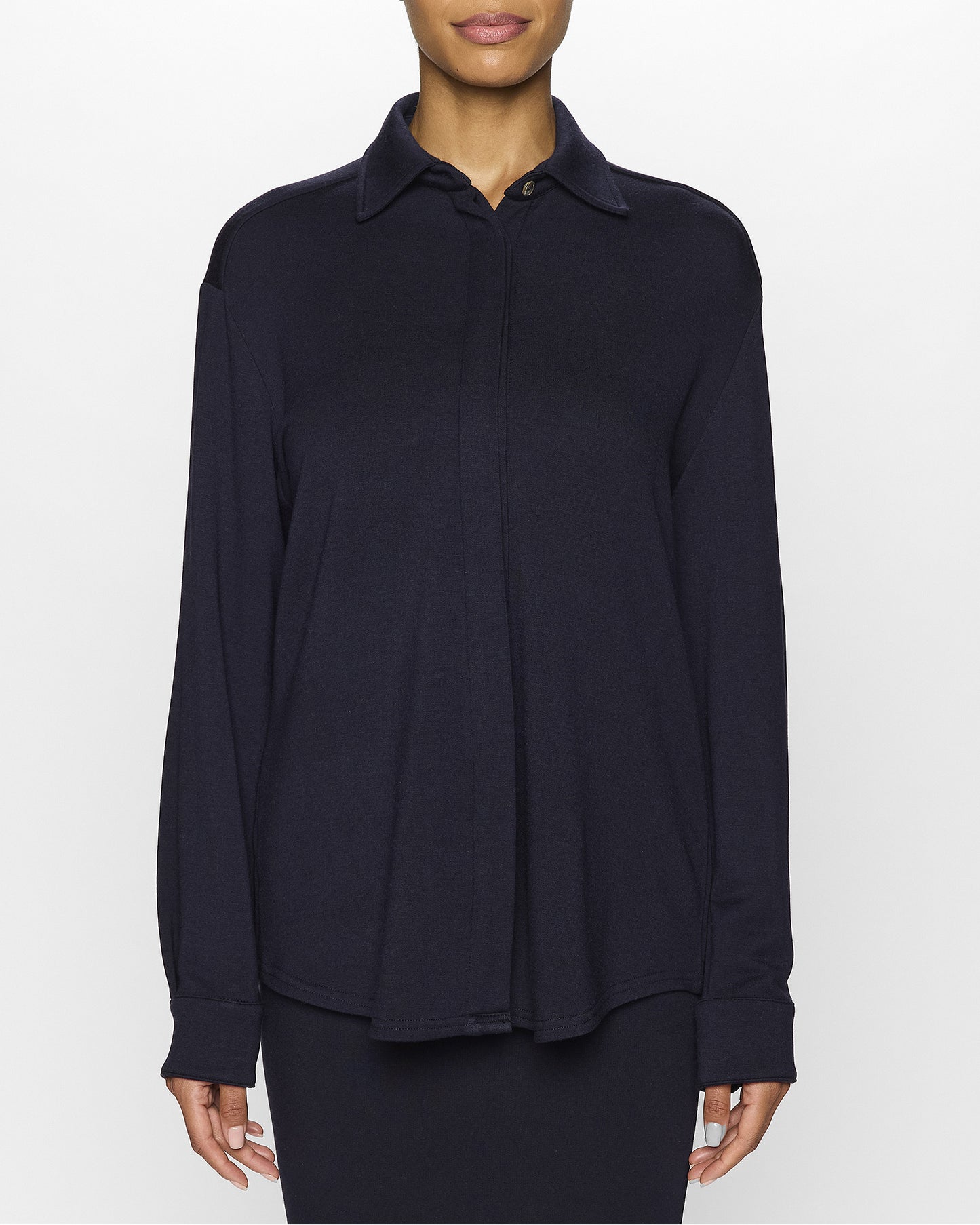 Navy | The Women's Button-Up Shirt Front