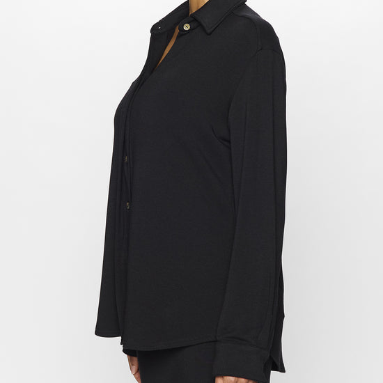 Black | The Women's Button-Up Shirt Angle